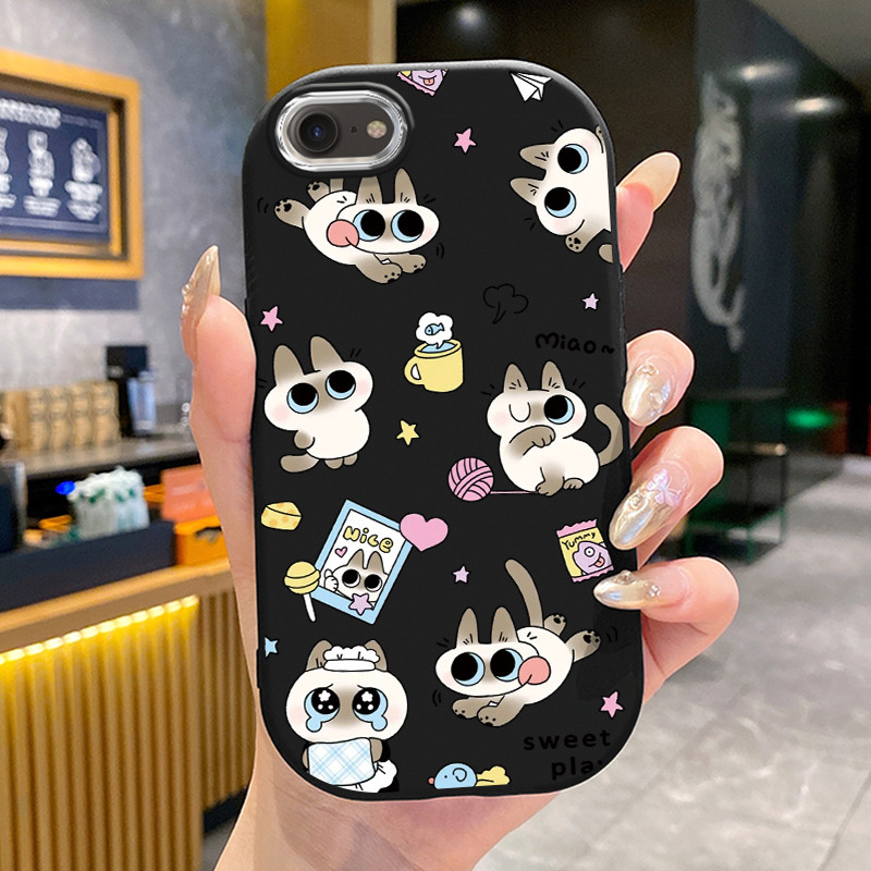 Ốp Lưng iPhone 6 Plus 6s Plus 7 Plus 8 Plus X Xs Max Xr 11 Pro Max Case Mèo con dễ thương