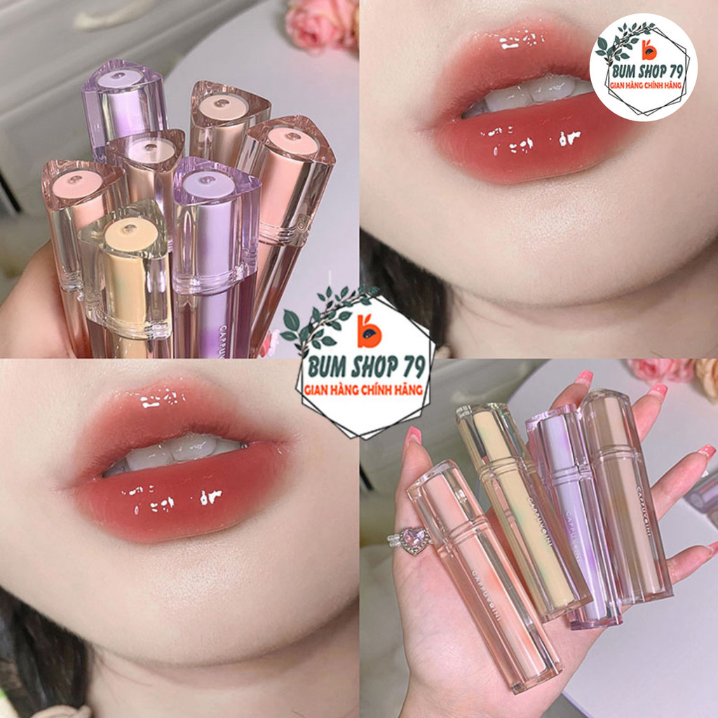 Son Môi Tint Cappuvini, Kết Cấu Mờ Mượt, Bóng Nhẹ Tự Nhiên, Dưỡng Ẩm, Không Gây Nặng Môi