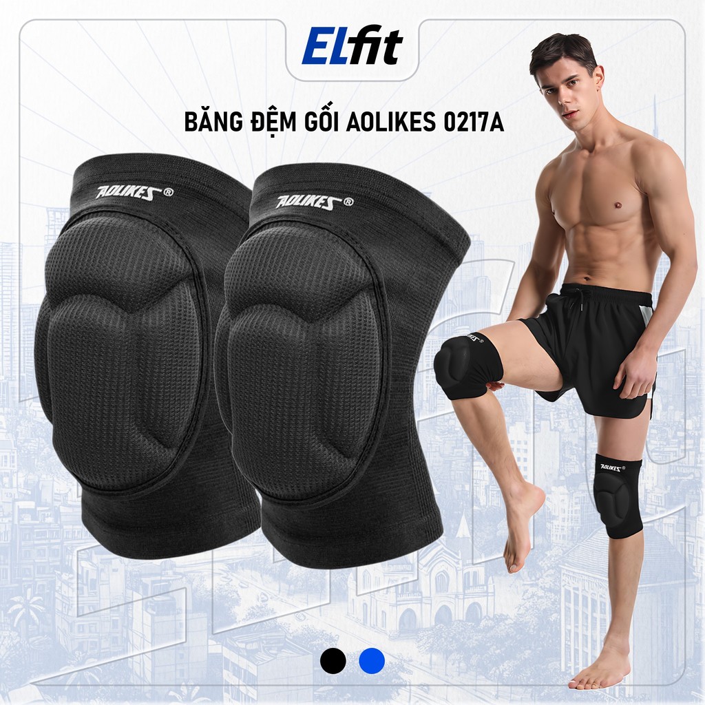 Băng Đệm Bảo Vệ Đầu Gối Aolikes 0217A Chất Liệu Cotton Bó Đầu Gối Cho Người Chơi Thể Thao