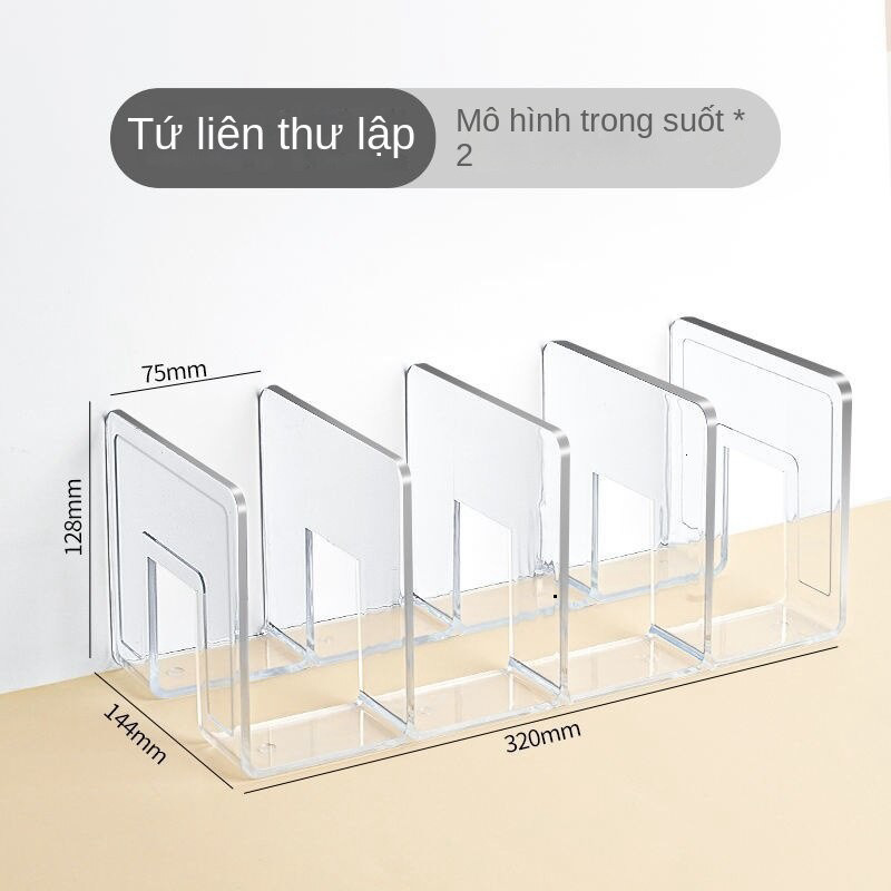 Kệ Sách để Bàn AT181 - Kẽ Chia 4 Ngăn Lưu Trữ Dày Dặn
