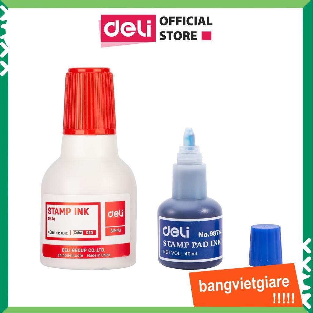 Mực dấu đỏ / xanh 40ml Deli 9874 (E9874)