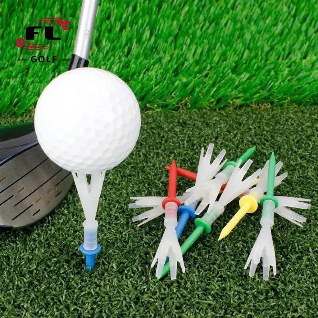 Tee Golf Nhựa Dạng Chấu Nhiều Màu – Brush Tee Đỡ Bóng Giảm Ma Sát, Tee Phát Bóng Golf Bền Tái Sử Dụng