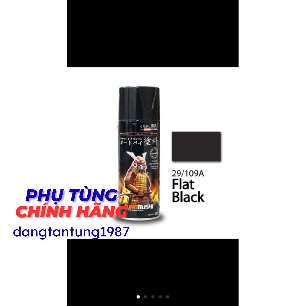 Sơn xịt Samurai màu đen nhám -109A ( 400ml)