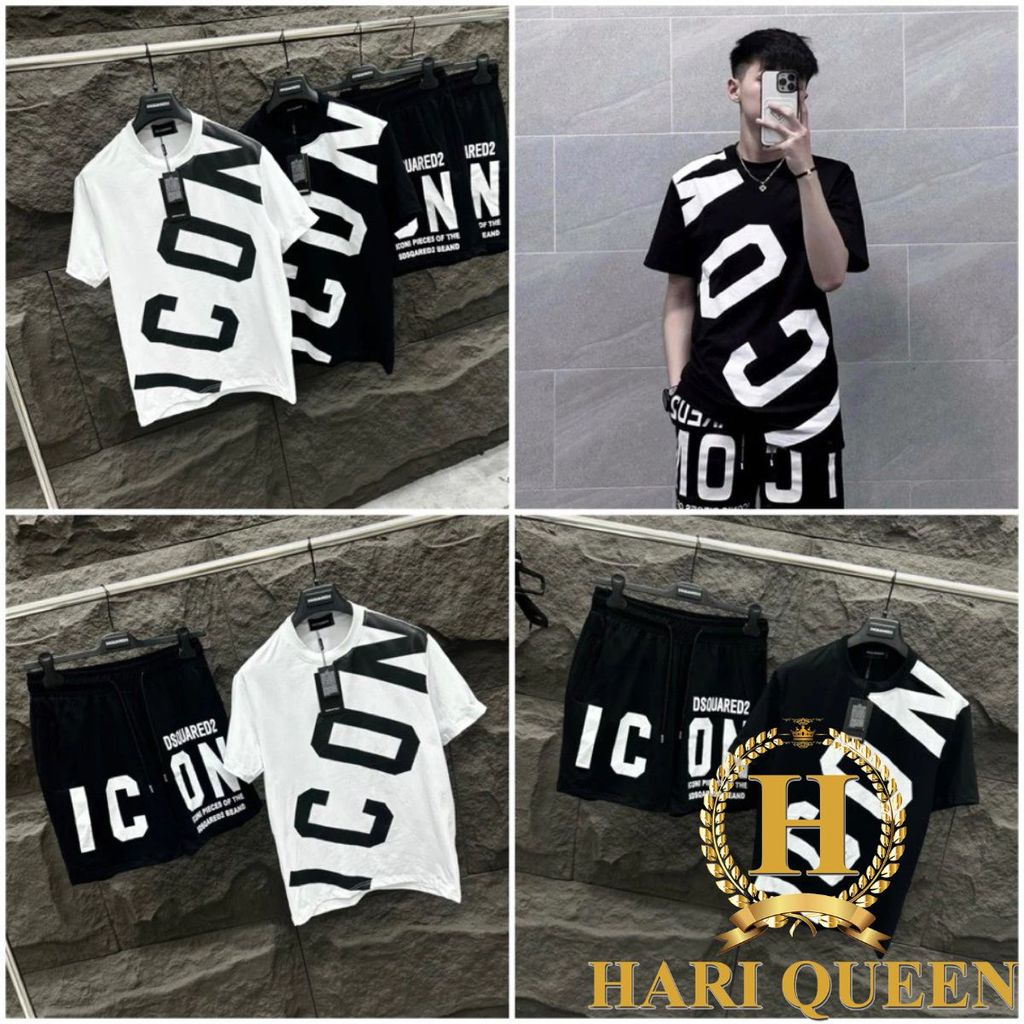 Áo Thun Tay Lỡ DSQ Icon Unisex Form Rộng – Áo Phông Nam Nữ Freesize Hot Trend