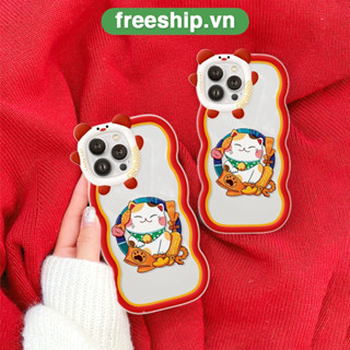 Ốp lưng iphone viền gấu sóng Mèo Tết ốp iphone cho 6/6plus/6s/6splus/7plus/8/8plus/x/xr/xs/11/12/13/pro/max/plus/promax