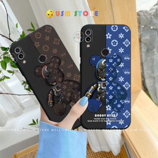Ốp lưng Xiaomi POCO X2 / POCO F3 / POCO M2 Pro / POCO F4 GT, viền vuông bảo vệ camera, Bearbrick xanh nâu