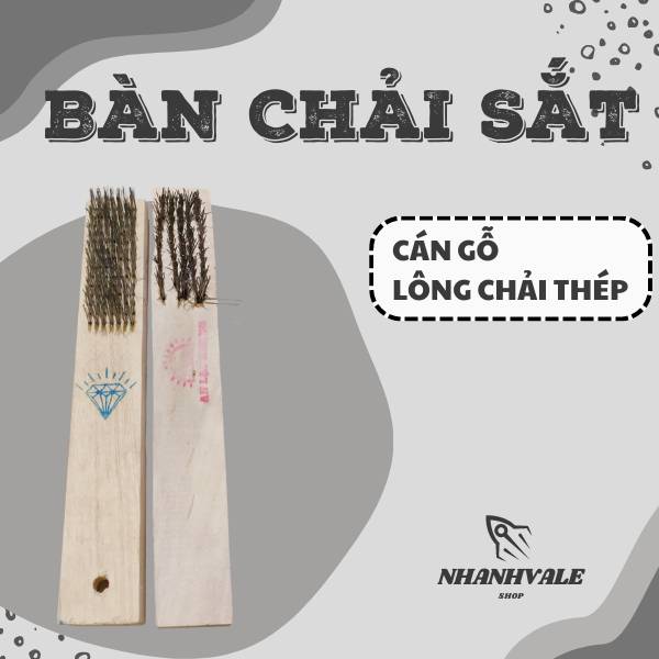 BÀN CHẢI SẮT CÁN GỖ