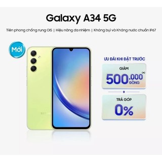 [Mã 156ELHA80K giảm 6% đơn 400K] Điện thoại Samsung Galaxy A34 5G ( 8GB/128GB - 8GB/256GB) - Hàng chính hãng