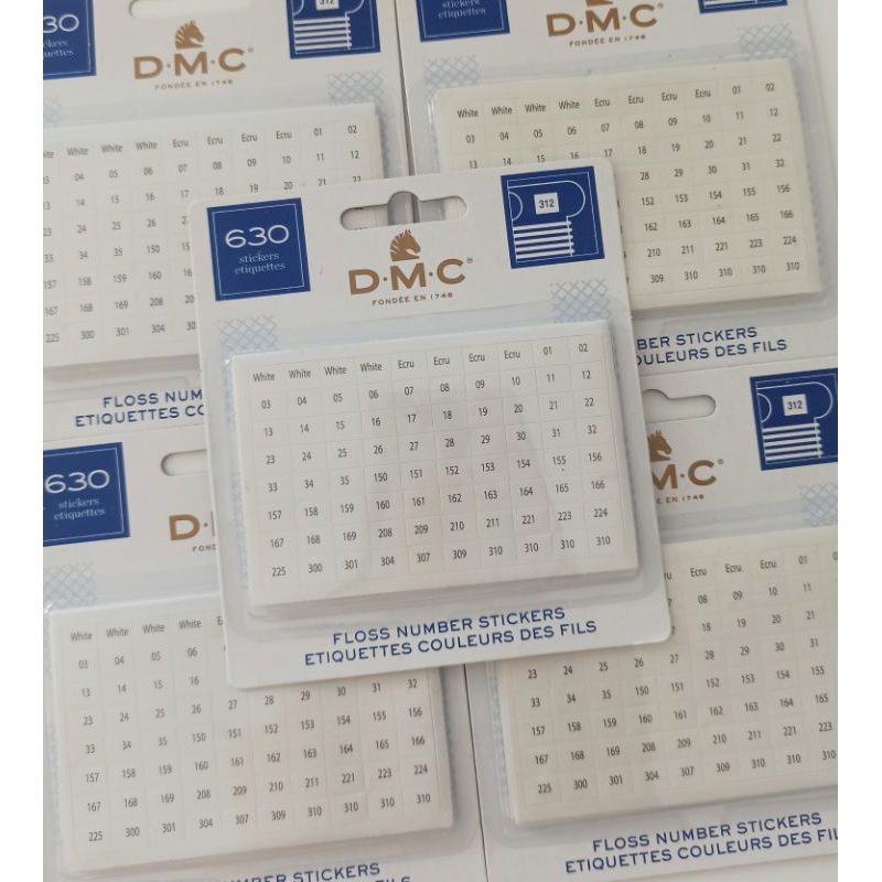Bộ dán code ( mã)  chỉ DMC 630 stickers. MẪU MỚI