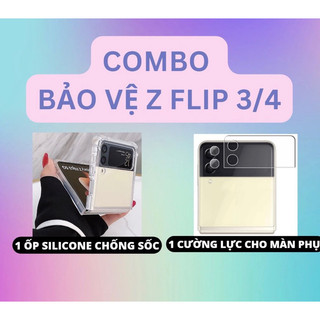 SAMSUNG GALAXY Z FLIP 4 / Z FLIP 3 combo ốp lưng chống sốc và màn hình phụ camera bảo vệ máy