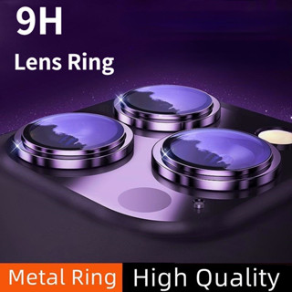 Kính Cường Lực Bảo Vệ Camera Vòng Kim Loại Nhiều Màu Cho iPhone 14 Pro Max 11 12 13  / 14 Plus 13
