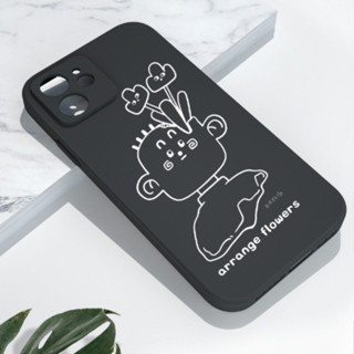 Ốp lưng dẻo Đen viền vuông cho iPhone 6 6s 7 8 X XS max ip 11 12 13 14 mini XR in hoa tiết KC