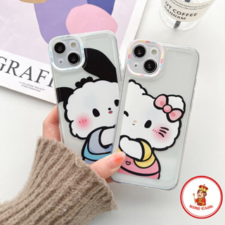 Ốp lưng iphone in hình Cún Pochacco và Mèo Dễ Thương 11/12/13/14/pro/max/plus/promax