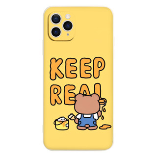 Ốp lưng iphone gấu nâu KEEP REAL nền vàng 14 Pro max 6 7 Plus 8 Plus 11 11 Promax X Xs max 12 Pro 13 14 Se e5642