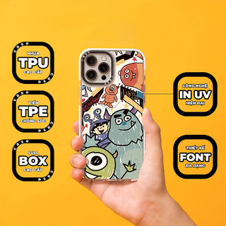 Ốp Iphone trong suốt quái vật Chống Sốc  6plus 6splus 7 plus 8plus X Xr XsM 11 12 13 Promax 14 Promax sh1508