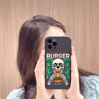 Ốp lưng iphone đầu lâu ăn burger 14 13 13pro 13Promax 6 6S 7 8 7Plus 8Plus IX XR XSMAX q1117