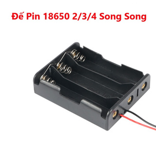 Đế Pin 18650 Song Song, Đế 2 Pin, 3 Pin, 4 Pin, Pin Sạc Dự Phòng 18650 3.7V 1500mAh - Tuổi Thọ 1000 Lần Sạc