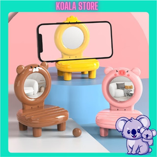 Giá Đỡ Điện Thoại Hình Ghế Kèm Gương, Kệ Để Điện Thoại Xem Phim Có Gương Gấp Gọn Siêu Cute