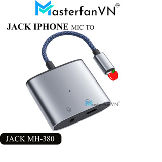 [MIC CỰC NGON] Jack chuyển đổi 3.5 và LN có DAC vừa sạc vừa nghe có mic chơi game cho Táo Khuyết MH-380