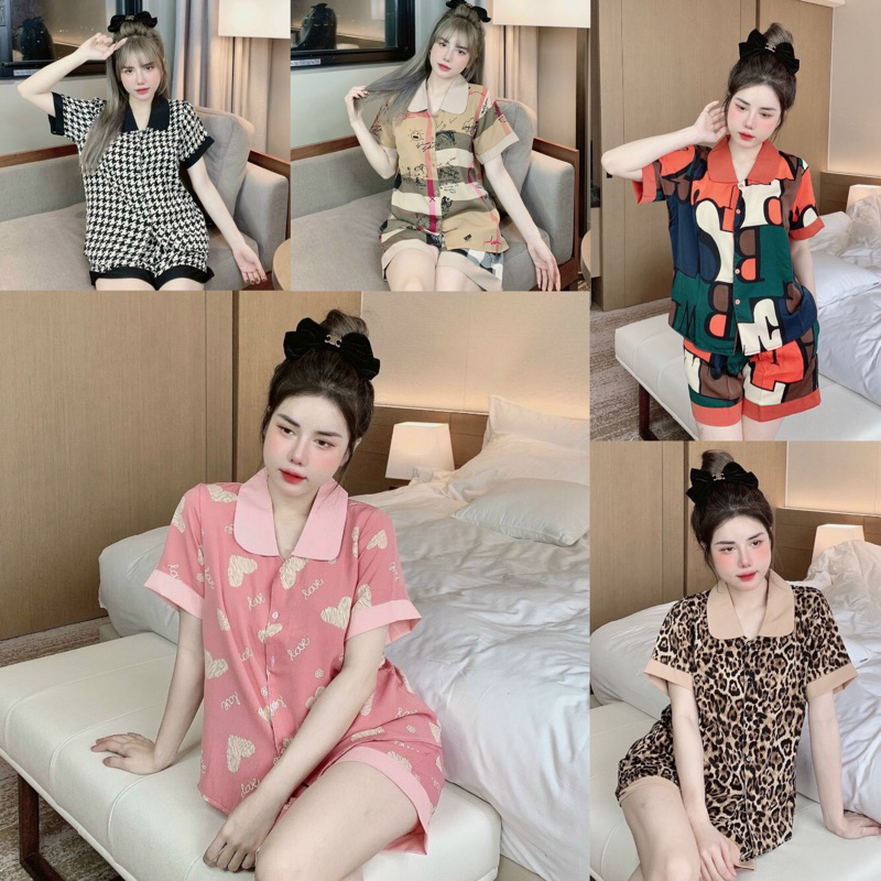 Đồ Bộ Lụa Mango Mới Áo Cộc Quần Đùi