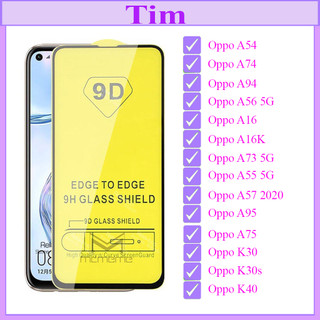 Kính cường lực oppo A54/A74/A94/A95/A73 5G/A55/A57 2020/ A15s/A16/A16k/A56 Full màn hình, tặng bộ giấy lau kính TimShop