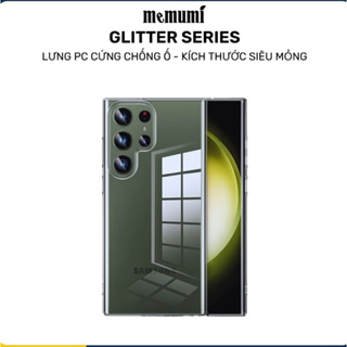 Ốp Lưng Trong Suốt Memumi Glitter Siêu Mỏng Bảo Vệ Camera Chống Ố Vàng Cho Samsung S23 Ultra / S23 Plus / S23
