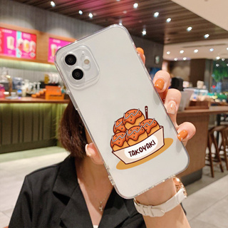 Ốp iphone vuông Takoyaki siêu ngon đồ ăn 14 Plus/14 Pro/13/12 Pro Max 6 6s P 7 P 8 P xr xsmax uh34