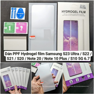 Miếng dán full màn hydrogel film ppf Samsung S23 Ultra / S22 / S21 / S20 / Note 20 / Note 10 Plus + / S10 5G cường lực