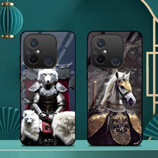 Ốp Lưng XIAOMI REDMI 12C Mặt lưng kính cao cấp, thiết kế độc quyền 12 con giáp chiến binh