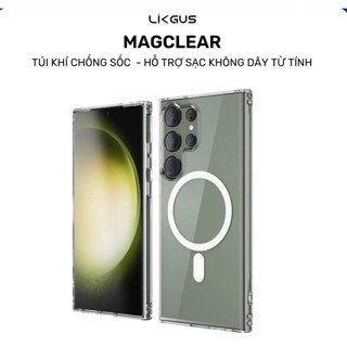 Ốp Lưng Trong Suốt Siêu Mỏng Likgus Bảo Vệ Camera Hỗ Trợ Sạc Không Dây Từ Tính Cho Samsung S23 Ultra