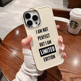 Ốp điện thoại TPU silicon camera bạc Im Not Perfect cho iPhone 14 Pro max 13 Pro Max 12 Pro Max 11 xr xs sg1534