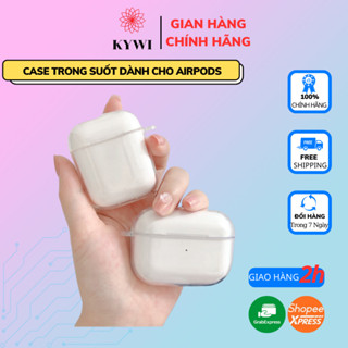 Case TRONG SUỐT- Vỏ Bao Airpod Đựng Tai Nghe Không Dây 1 2 3 Pro i11 i12 i18 i100... TẶNG KÈM MÓC