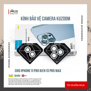 Dán bảo vệ camera iPhone chính hãng Kuzoom cao cấp chống xước, chống va đập  iPhone 11 | 12 | 13 | 14 Plus | Pro | Max