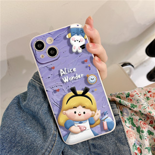 Ốp lưng điên thoại ốp lưng iphone ali.ce chibi cute cho Iphone 7 8 Plus SE X XS XS Max 11 12 13 14 Pro Max e4844