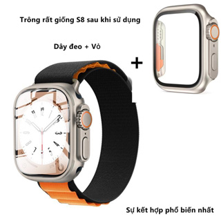 【 Dây đeo Nylon Thể Thao + ốp bảo vệ 】Cho  Apple watch Series 8 7 6 5 SE 44mm 41mm 45mm 40mm