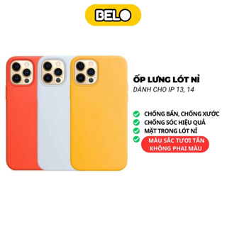 Ốp lưng iphone lót nỉ, chống sốc cho ip 11-12-13-14-pro-promax-pro max – Belo