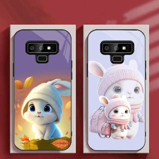 Ốp Lưng SAMSUNG GALAXY NOTE 9 Mặt kính hình thỏ ngộ nghĩnh, thiết kế độc quyền