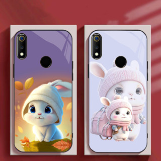 Ốp Lưng VSMART JOY 2 PLUS Mặt kính hình thỏ ngộ nghĩnh, thiết kế độc quyền