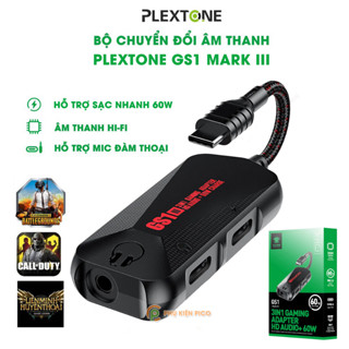 Cáp chia tai nghe và sạc Plextone GS1 type C 3 in 1 Cáp vừa sạc vừa nghe nhạc tablet táo Pro,laptop táo Pro và ĐT