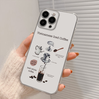 Ốp lưng chống va đập cà phê sữa đá cho iphone 13 pro 12 pro max iphone 11 pro xs max xr x / xs 7 8 plus u441