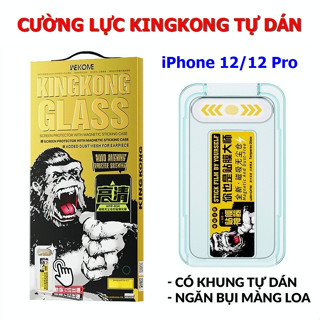 Miếng Dán Cường Lực iPhone 12 / 12 Pro Kingkong Tự Dán WTP-034 Chính Hãng Full Hộp Vàng
