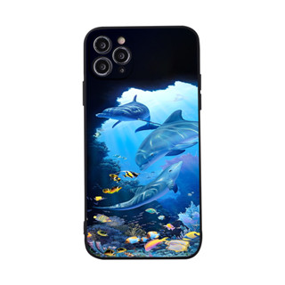Ốp lưng dẻo iPhone cá heo dưới đại dương 14,13,12 Mini,12 Pro Max,11,11 Pro,11 Pro Max/Xs Max/XR 7 q1214