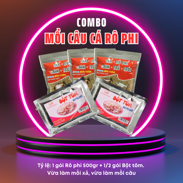 Combo mồi câu cá rô phi