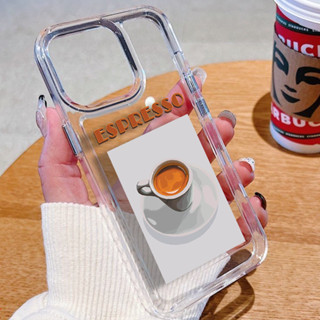 Ốp iphone lưng cứng Espresso Cho iPhone 7Plus 8Plus XR 11 12 13 14 Pro MAX 6 6S 14 Plus X XS MAX SE 2020 sd1101