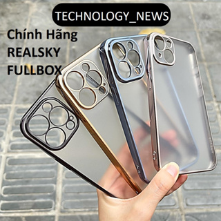 Ốp lưng dẻo Realsky chính hãng fullbox cho iphone x, xs, xsmax, 11, 12, 13 pro max, promax,11pro,12pro,13pro viền vuông