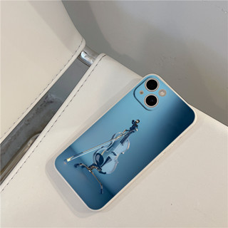Ốp Lưng Iphone đàn violin xanh đẹp 14, 13, 12 Pro Max, 11, 11 Pro, 11 Pro Max/ Xs Max/ XR 7 SE 7plus 6plus e4933
