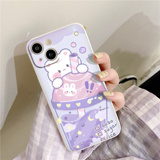 Ốp lưng dẻo iPhone màu tím hình trà sữa siêu đẹp cho 14 13 12 Mini 12 Prm 11 11 Pro 11 Prm/ Xsm/ XR 7 SE e4955