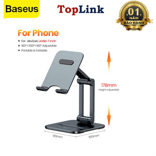 Giá Đỡ Điện Thoại Tablet Baseus Hợp Kim Nhôm Xếp Gọn Desktop Biaxial Foldable Metal Stand - Toplink