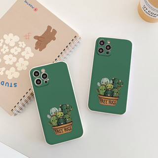 Ốp iphone Xương rồng xanh Free Hugs cho 7plus 8plus x xsmax 11 12 13 14 pro max 11 12 13 prm e5920