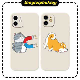 ỐP IPHONE cạnh vuông BVC cặp đôi hút dính ip 7 8 Plus 6 6s Plus 11 13 12 14 Pro MAX XR X XS MAX - e6800